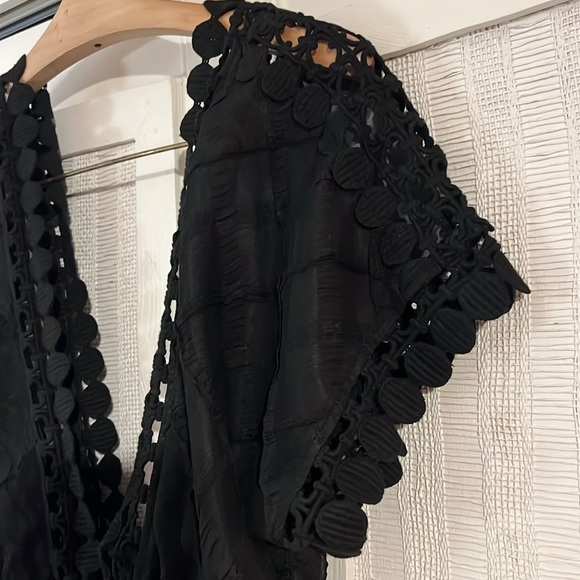 🔹Love Binetti vintage detailed black top size 2 - Picture 4 of 8